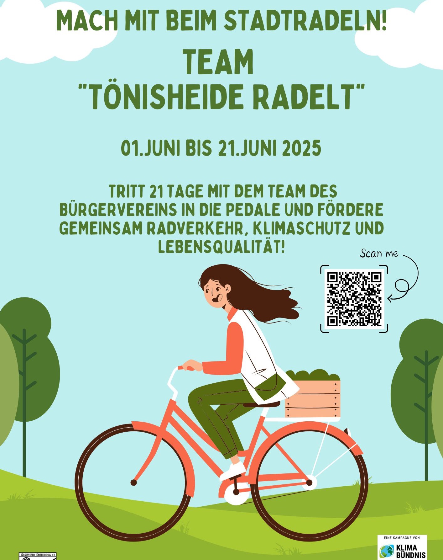 Macht mit beim diesjährigen Stadtradeln im Team "Tönisheide radelt" vom 01. - 21. Juni 2025! Einfach unter www.stadtradeln.de/velbert registrieren, unserem Team beitreten und los geht´s :).
#stadtradeln #velbert #toenisheide #fahrrad #bvtoenisheide #neanderland #klimabuendnis
